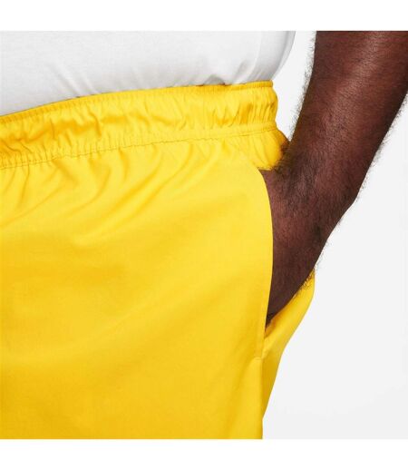 Mens Club Flow Woven Track Shorts Lightning Yellow White Nike