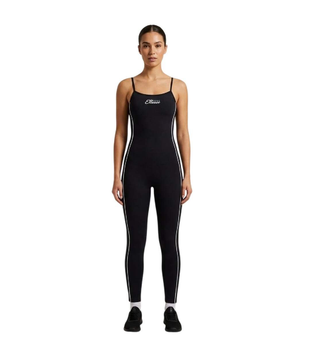 Combinaison Bretelles Fines Motif/style Rayure Latérale Femme Noir Ellesse-4