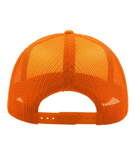 Casquette De Rappeur Blanc Orange Fluo Atlantis Headwear
