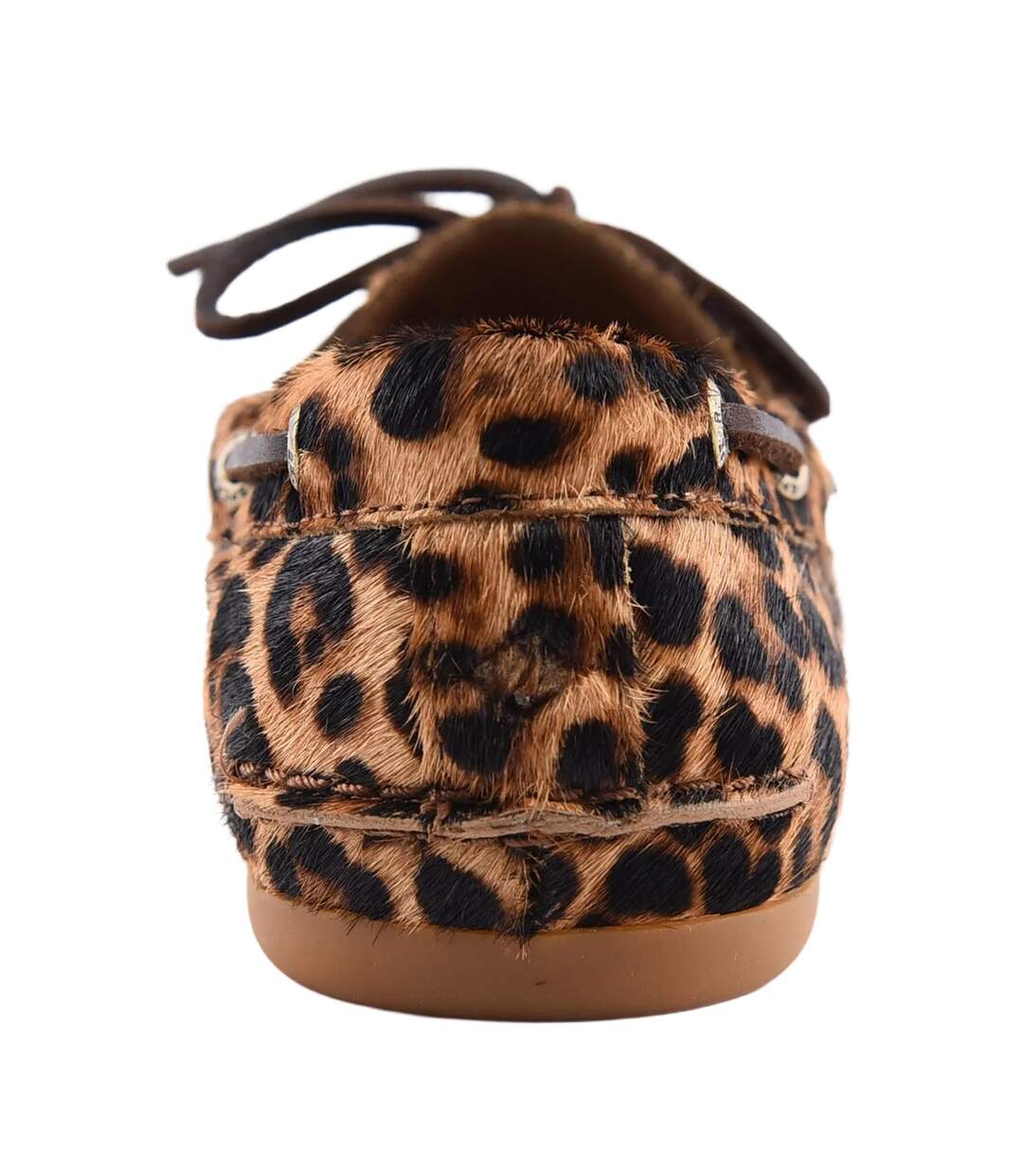 Womens/ladies Leopard Print Boat Shoes Brown Black Sperry-2