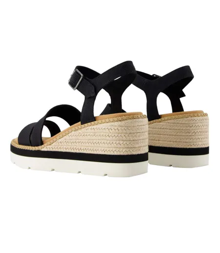 Womens/ladies Vegan Sandals Black Toms