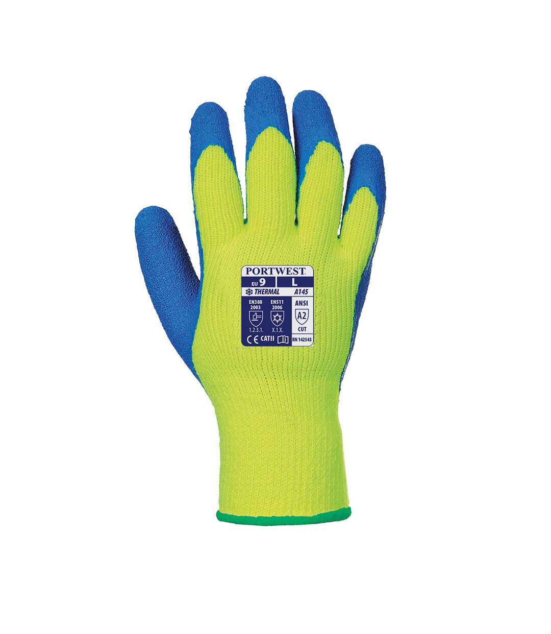 Gants adhérents a145 xl jaune / bleu Portwest