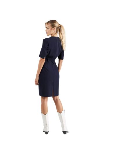 Robe Mi-longue Manches ¾ Daleno Femme Bleu Boss