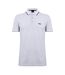 Polo Motif/style Rayure Contrastée Sur Bord Paddy Homme Gris Clair Boss-1