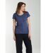 Tee shirt col rond lurex manches courtes femme Tee Summer Twilight  | Gerard Pasquier-1