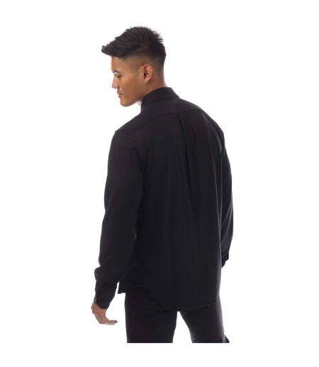 Mens Silk Cotton Blend Button-down Shirt Black Tom Ford