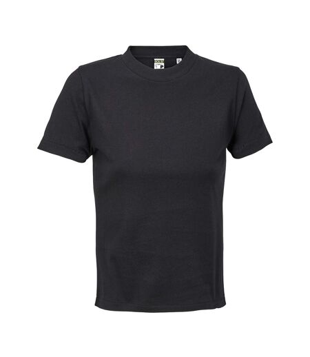 Womens/ladies Lilia Low Cropped T-shirt Deep Black SOLS
