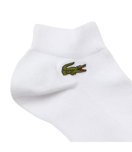 Lot De 3  Socquettes Motif/style Logo Brodé Homme Blanc Lacoste