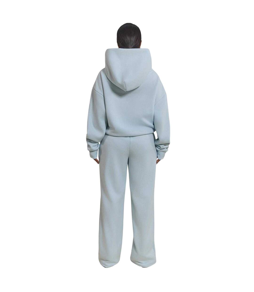 Sweat À Capuche Universitaire Motif/style Logo Femme Bleu Clair Mars-3