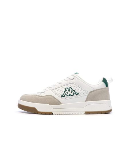 Baskets blanches/beiges/vert homme kappa logo manis