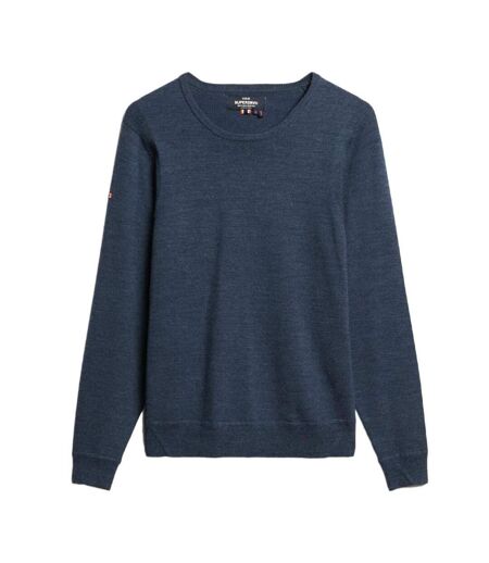 Pull marine homme superdry merino crew jumper - xxl