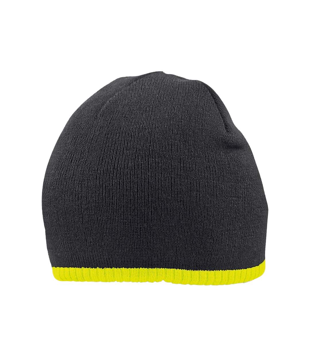 Bonnet Noir Jaune Fluo Beechfield-3