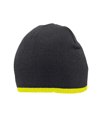 Bonnet noir / jaune fluo Beechfield Beechfield