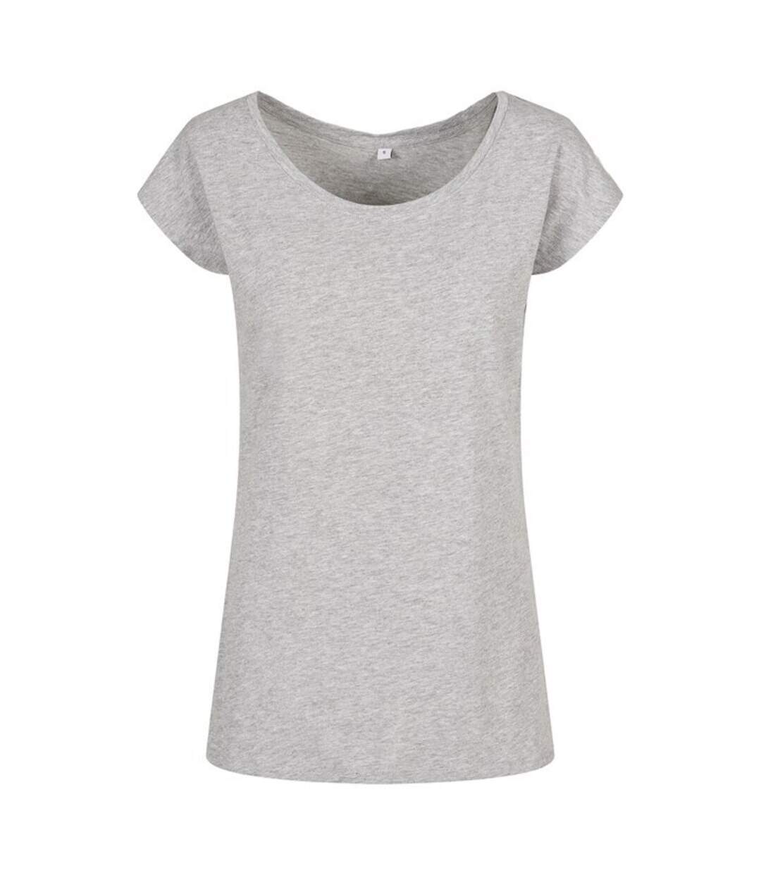 Build Your Brand Womens/Ladies Wide Neck T-Shirt (Heather Grey) - UTRW8369-1