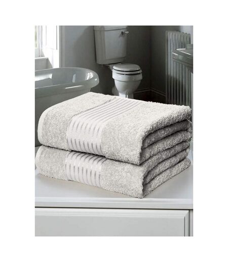 Rapport Windsor Towel (Pack of 2) (White) (One Size)