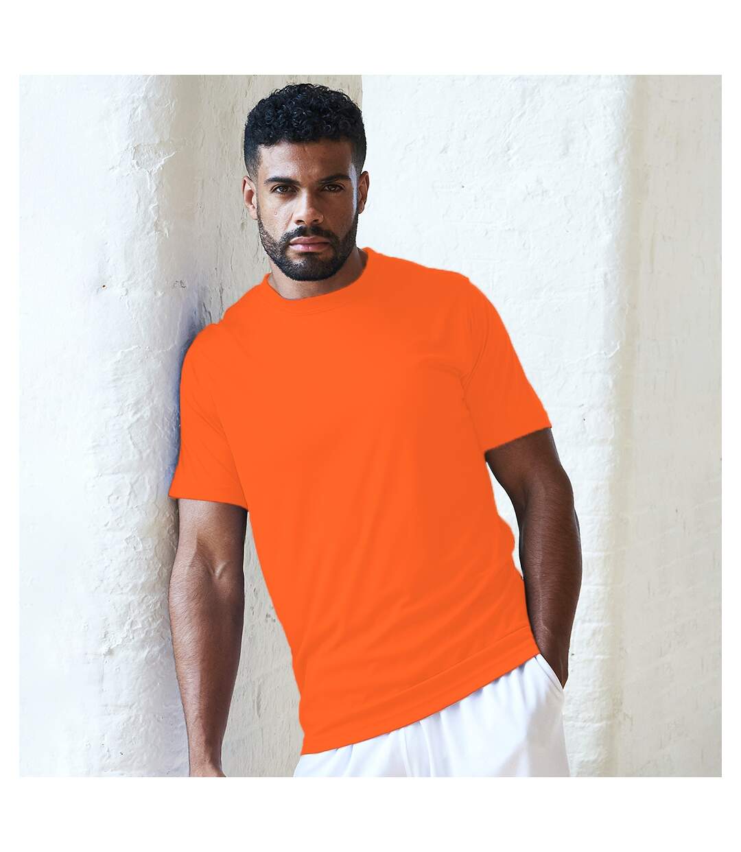 Just cool t-shirt sport homme orange électrique AWDis