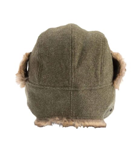 Mens Harris Tweed Trapper Hat Green New Era