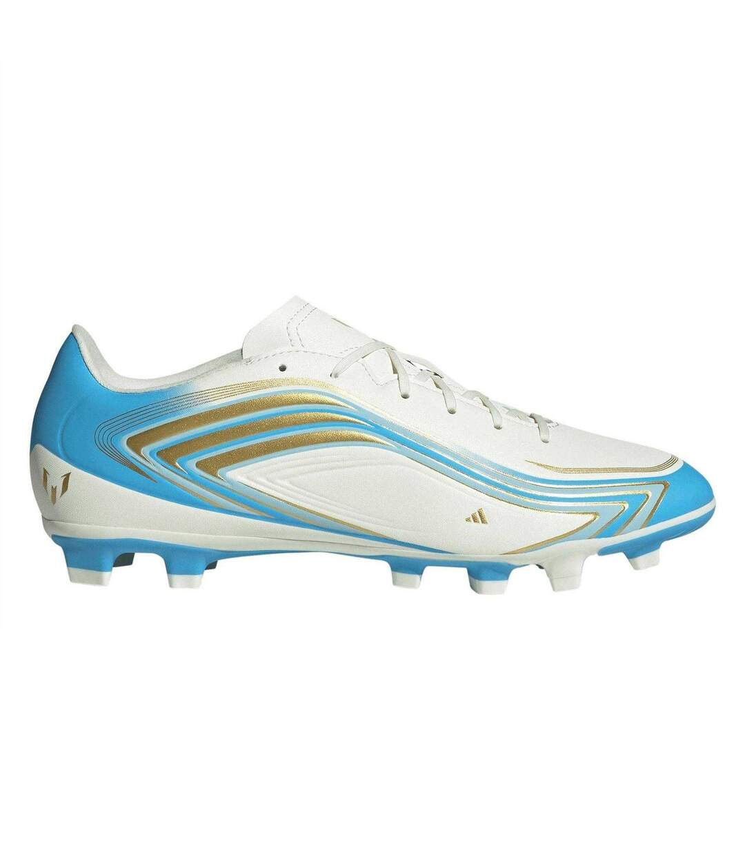Mens F50 Club Firm Ground Football Boots Cream Blue Gold Adidas-1