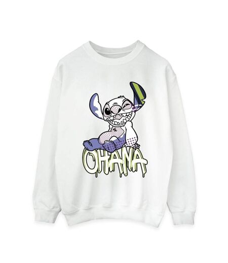 Disney - Sweat LILO AND STITCH OHANA GRAFFITI - Femme (Blanc) - UTBI22894