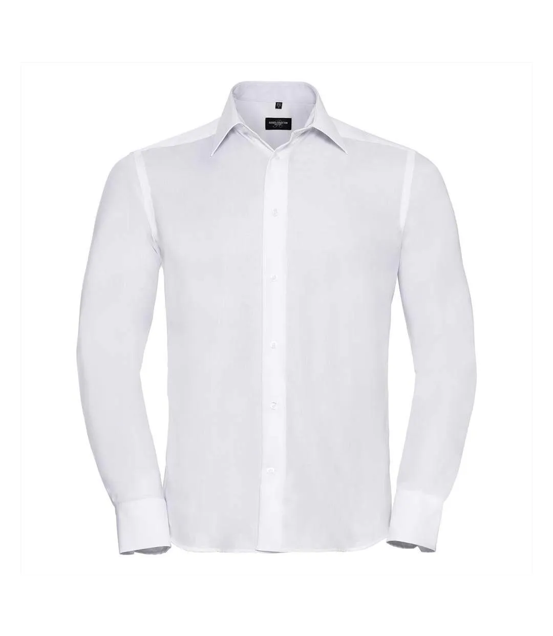 Chemise À Manches Longues Sans Repassage Homme Blanc Russell-2