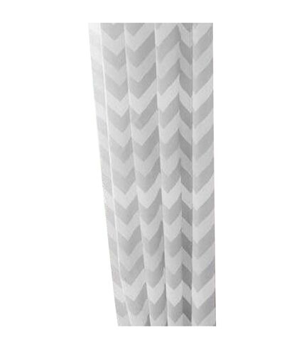 Bedding & Beyond - Rideaux à plis plats METRO (Gris / Blanc) (182,88 cm x Largeur du rideau: 167,64 cm) - UTAG1657