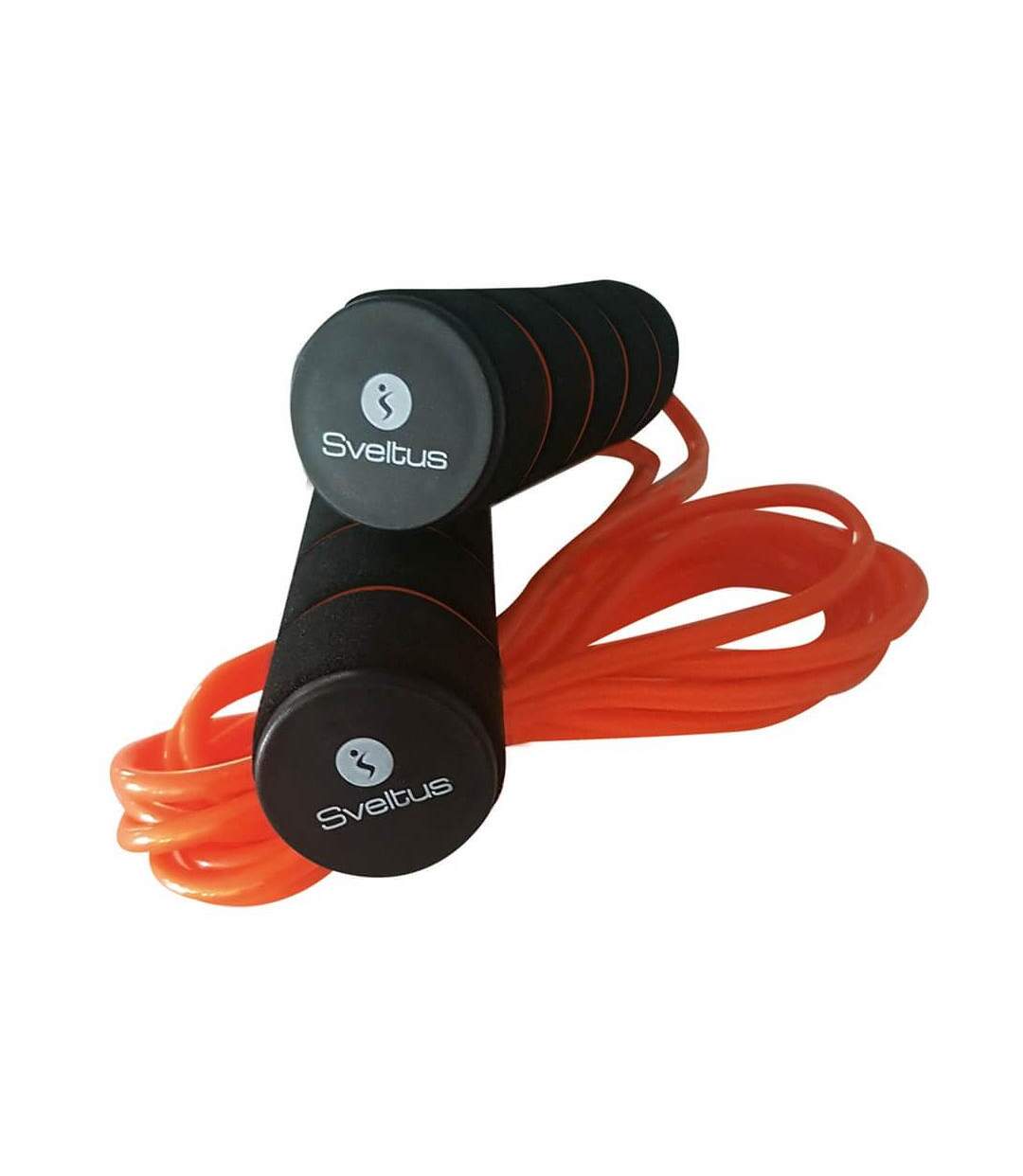Corde à sauter pvc lestable orange/noir sveltus-2