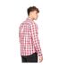 Mens gosfield checked slim shirt red Bewley & Ritch-2