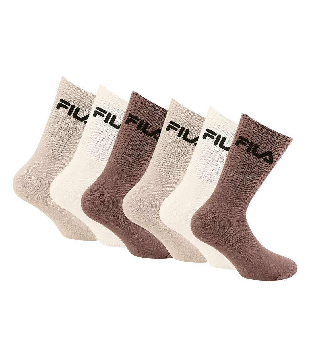 Lot de 6 paires de chaussette Tennis homme Mocha Mousse Fila-1