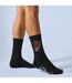 5 Pairs Mens Black Crew Breathable Socks-3