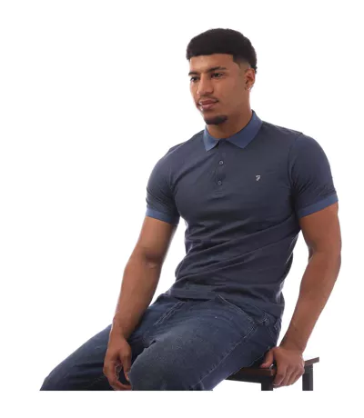 Polo Style Logo Brodé Stafford Homme Bleu Farah