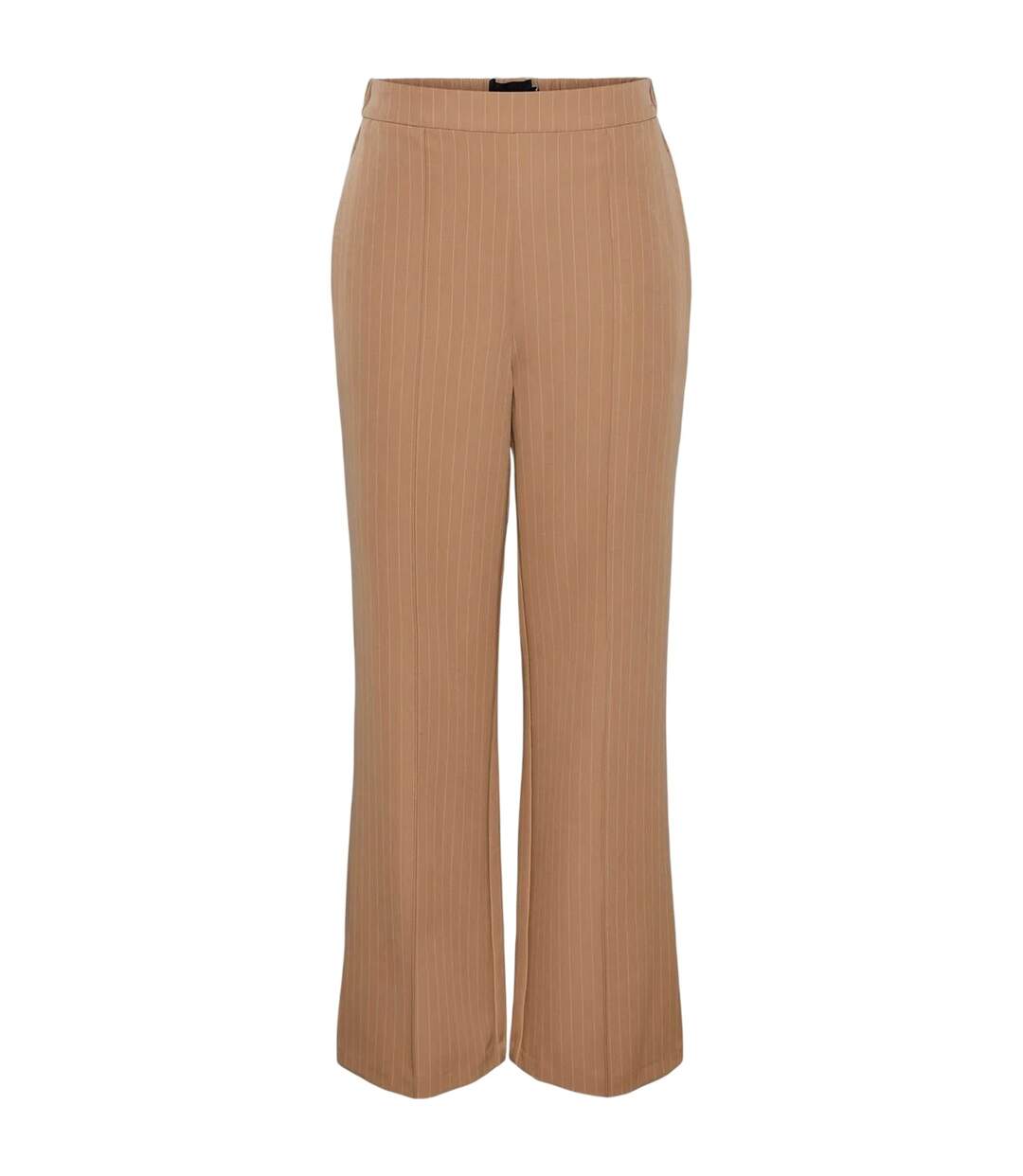 Pantalon Motif/style Fines Rayures Femme Marron Clair Pieces-2