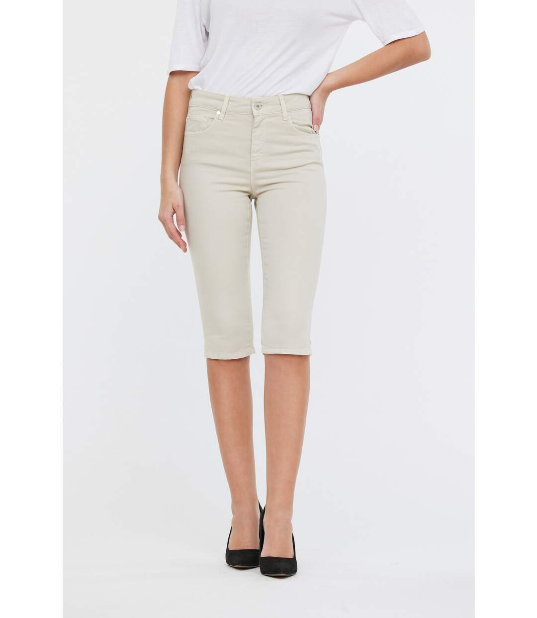 Pantalon coton slim JAZIA