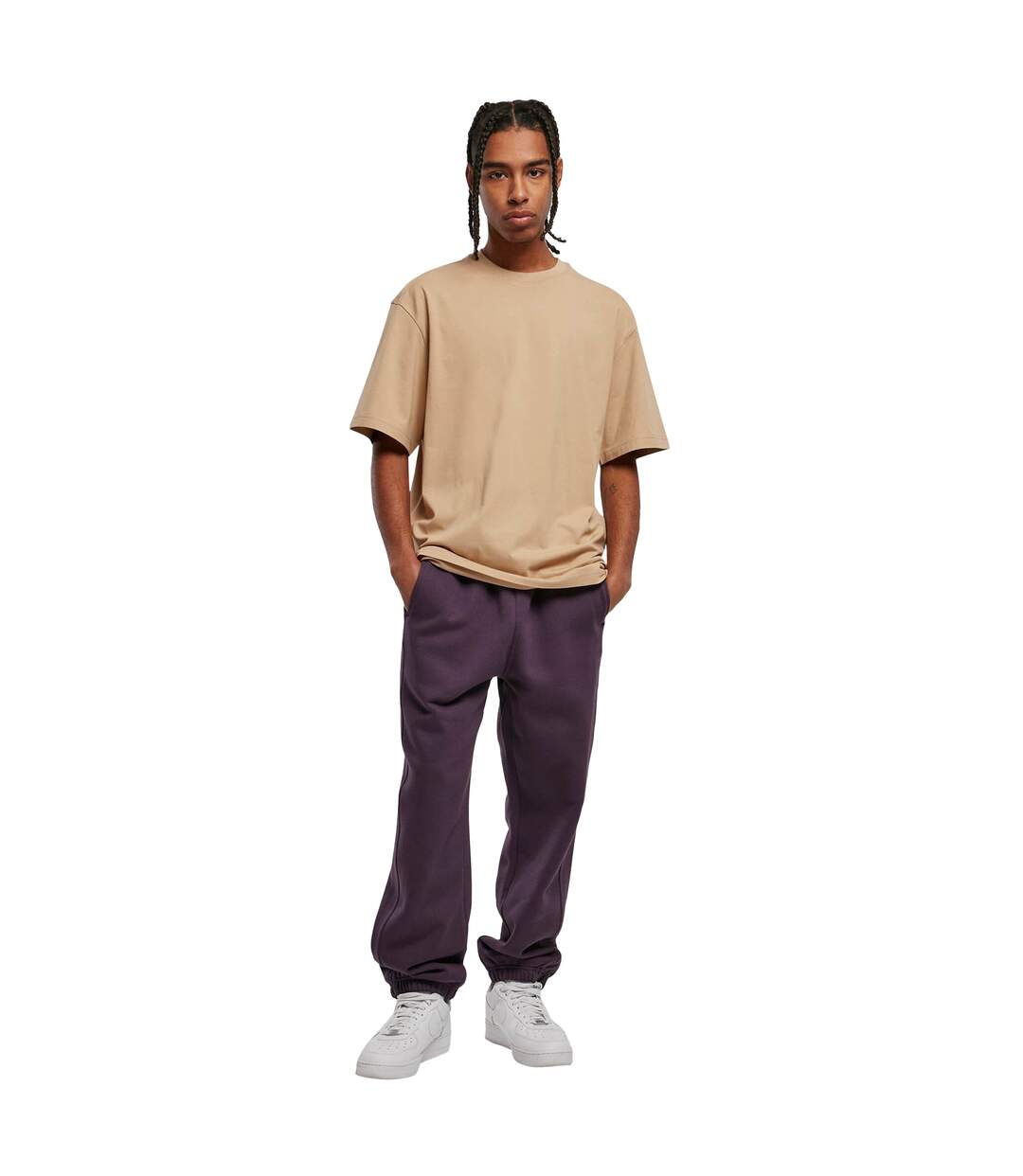 Mens Plain Tall T-shirt Union Beige Urban Classics-3