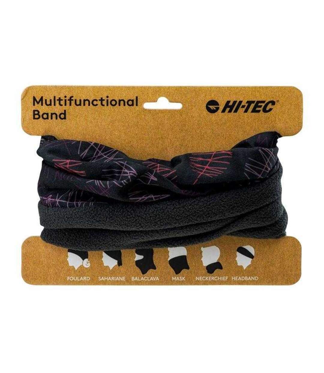 Cache-cou Motif/style Feuille Rine Taille Unique Noir Rouge Hi-Tec-3