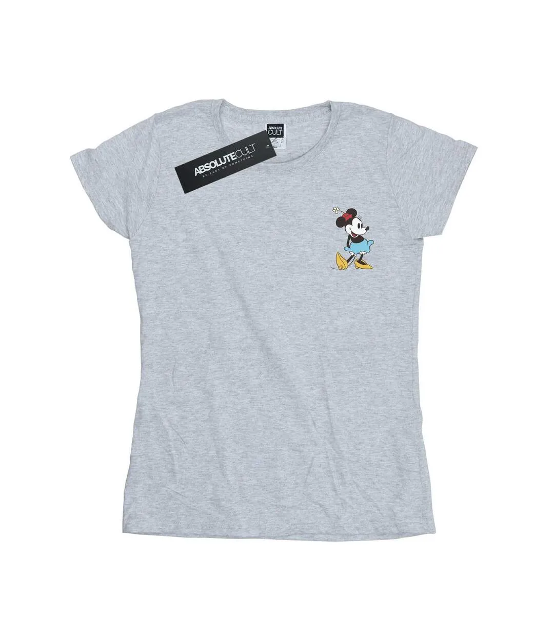 Disney Femme/Ladies Minnie Mouse Kick Chest Cotton T-Shirt (Gris sportif) - UTBI31752-1