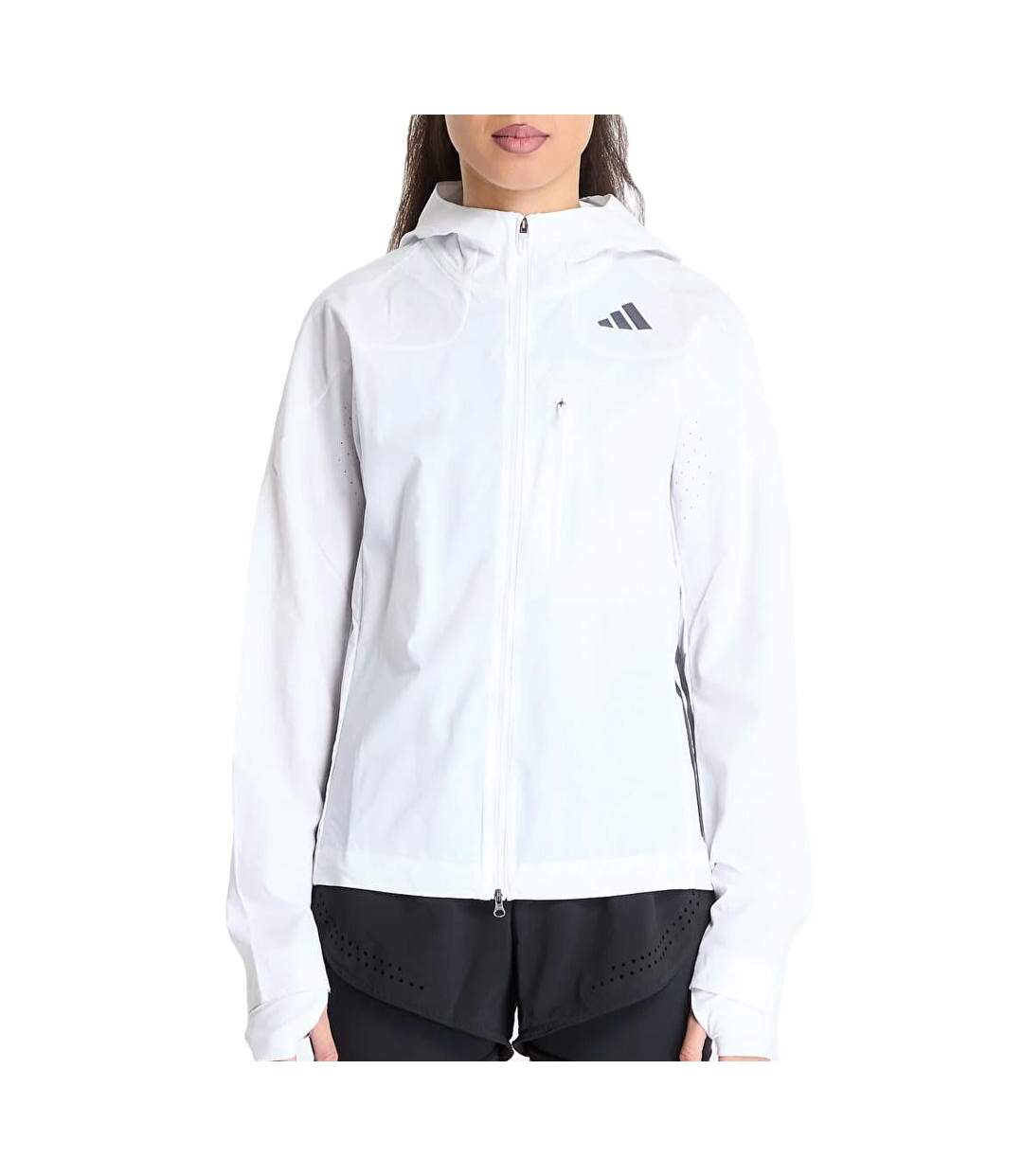 Veste de running blanc femme adidas adizero-1