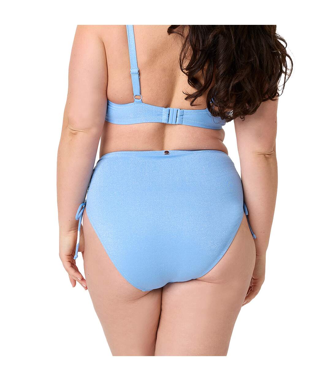 Culotte de bain taille haute bleu Marine-3