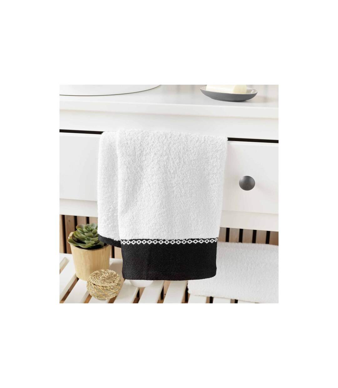 Serviette de Toilette Majesty 50x90cm Blanc-3