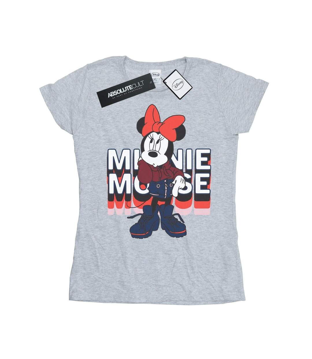 Disney Womens/Ladies Minnie Mouse In Hoodie Cotton T-Shirt (Gris sportif) - UTBI51606-1