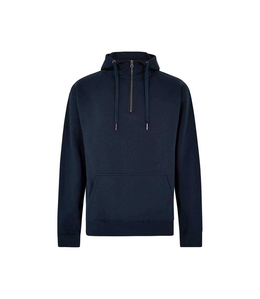 Mens Quarter Zip Regular Hoodie Navy Kustom Kit-1