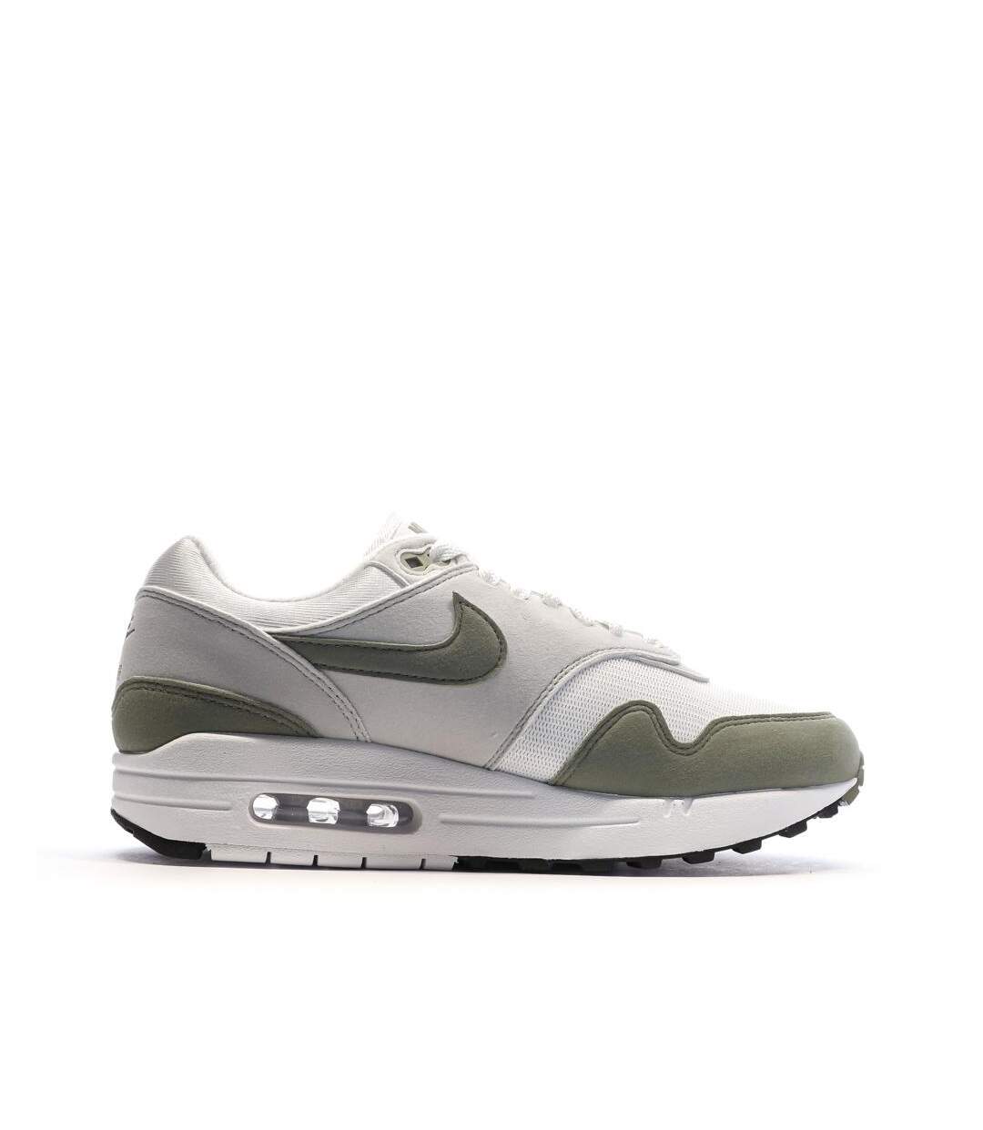 Baskets blanches/kaki femme nike air max 1-2