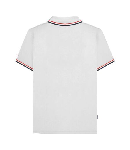 Polo Ss25 Homme Blanc Rouge Bleu Marine Lambretta