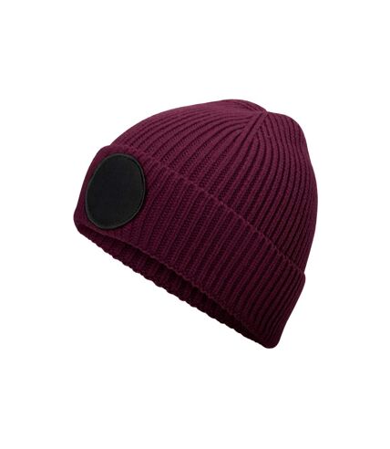 Bonnet fashion adulte bordeaux / noir Beechfield