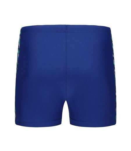 Mens Geometric Pattern Swimming Trunks Blue Slazenger