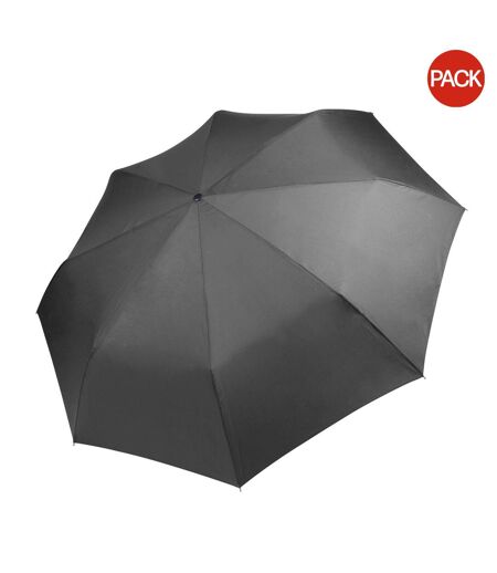 Lot de 2  Parapluie pliable taille unique gris foncé Kimood