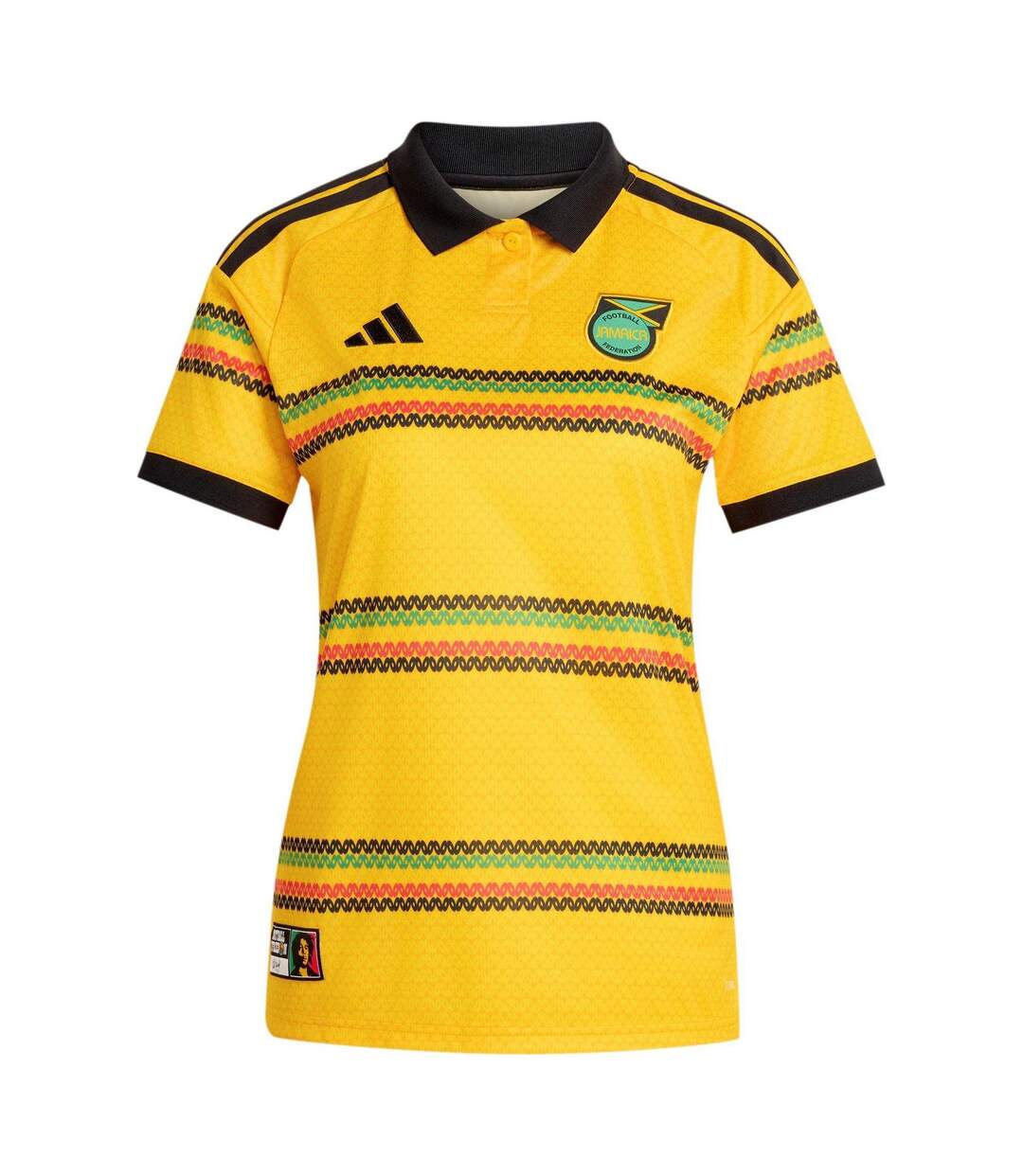 Womens/ladies Bob Marley 2026 Jamaica Home Shirt Gold Green Adidas-2