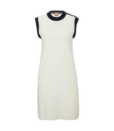 Womens/ladies Franata Knitted Dress White Black Boss