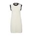 Womens/ladies Franata Knitted Dress White Black Boss-1