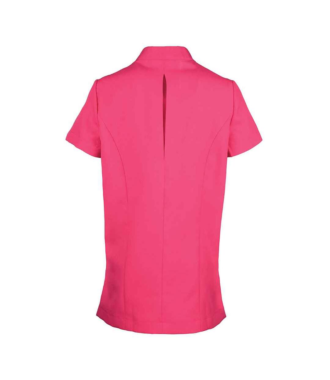 Womens/ladies Orchid Short-sleeved Tunic Hot Pink Premier-2