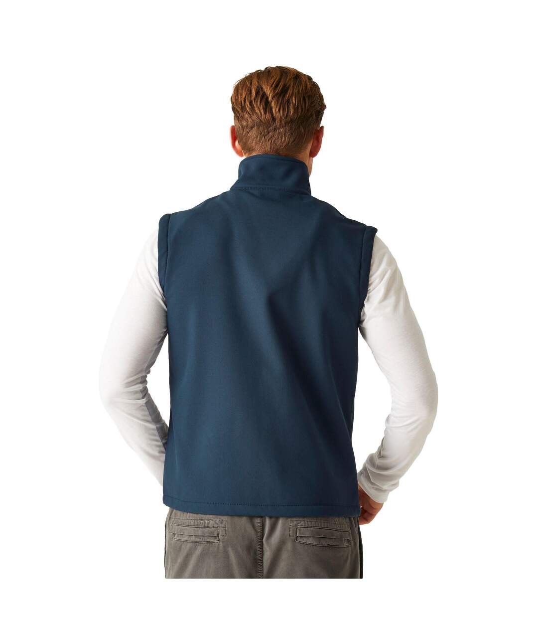 Mens Ascender Softshell 2 Layer Body Warmer Navy Classic Red Regatta-4
